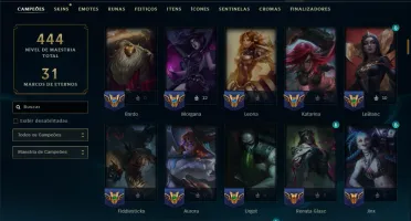 Diamante 4 com 150 Champs e 118 Skins ( ADC / MID )