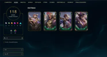Diamante 4 com 150 Champs e 118 Skins ( ADC / MID )