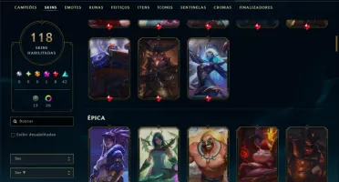 Diamante 4 com 150 Champs e 118 Skins ( ADC / MID )
