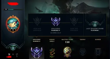 Conta LoL LV 79 - Diamante 4 - 42 Campeões