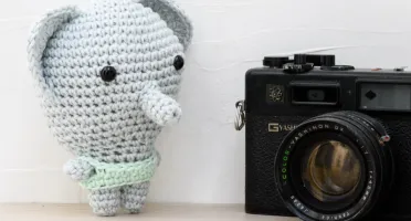 Elefante Cabeçudo em Amigurumi