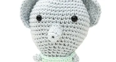 Elefante Cabeçudo em Amigurumi