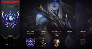 Conta de League of Legends Diamante 4 s9 ,agora unranked