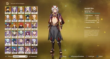Conta AR 58 - 14 personagens 5* + 6 armas 5*