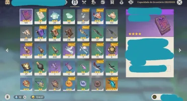Conta Genshin AR 49 4 Personagens 5 estrelas