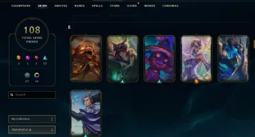 ACC PLATINA/ 106 SKINS/ 55.000 ESSÊNCIA AZUL/FALTA 5 CHAMPS