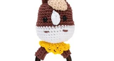 Chocalho Cavalo Gravata Amigurumi