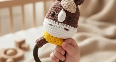 Chocalho Cavalo Gravata Amigurumi