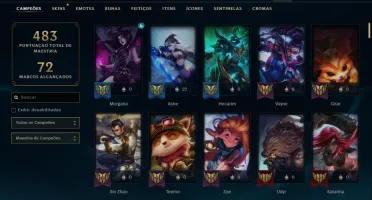Conta prata 4 com 46 skins e 131 champs (Faltam 20)