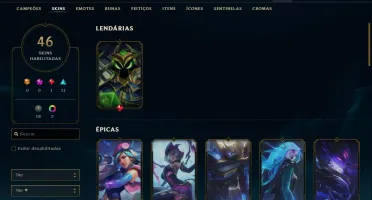 Conta prata 4 com 46 skins e 131 champs (Faltam 20)