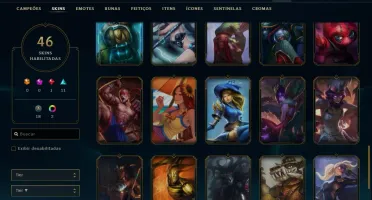Conta prata 4 com 46 skins e 131 champs (Faltam 20)