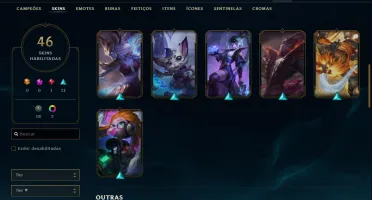 Conta prata 4 com 46 skins e 131 champs (Faltam 20)