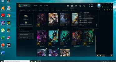 Conta LoL nível 30 com melhor de 10 para jogar 28 C/ 10 skin