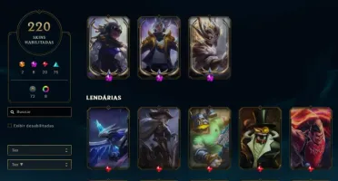 Conta com muitas skins prestígios