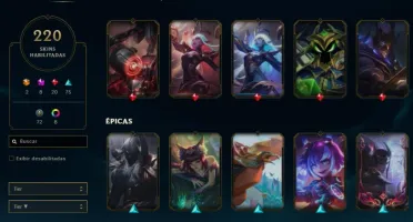 Conta com muitas skins prestígios