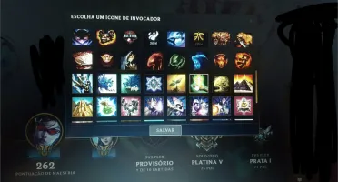 Conta De LoL PLATINA 5 S7 mais de 50k de Rp em skins