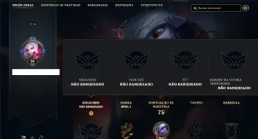 Conta unranked com 4 Skins e 25 Champs