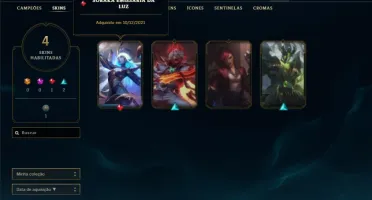 Conta unranked com 4 Skins e 25 Champs
