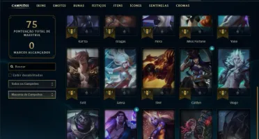 Conta unranked com 4 Skins e 25 Champs
