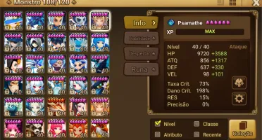 Conta Summoners Wars late game