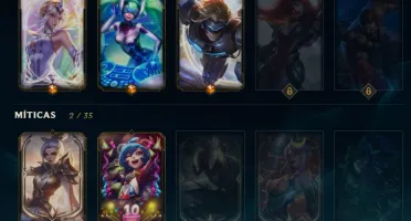 Conta LoL - Todos campeões - 200 skins - Ouro 1