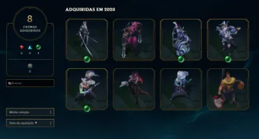 CONTA LEAGUE OF LEGENDS 165 SKINS