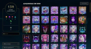 CONTA LEAGUE OF LEGENDS 165 SKINS