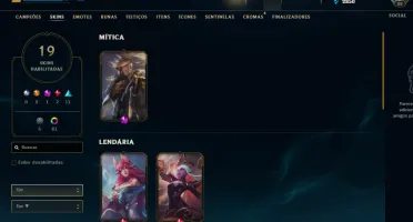 FULL ACESSO 43 CHAMPS + 19 SKINS BORDAS E CHROMAS