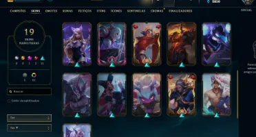 FULL ACESSO 43 CHAMPS + 19 SKINS BORDAS E CHROMAS