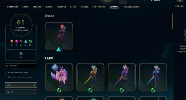 FULL ACESSO 43 CHAMPS + 19 SKINS BORDAS E CHROMAS