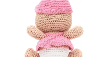 Bebê de chupeta em amigurumi