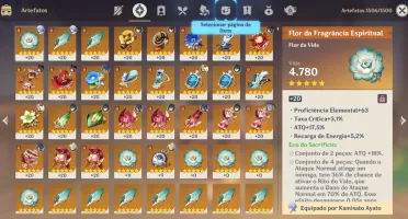 AR 56 | Xiao, Hutao, Baizhu, Nahida, Zhongli | 3 Armas 5⭐