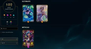 CONTA COM 102 SKIN'S E NÍVEL 328