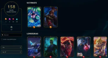 Conta LOL +155 skins