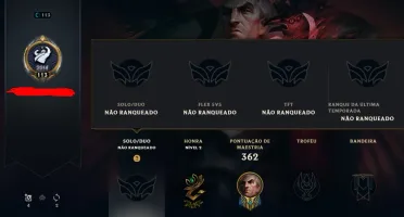 Conta LOL +155 skins