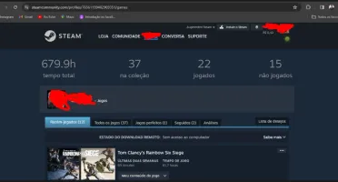 Rainbow six siege + steam com varios jogos 1358 reais gastos