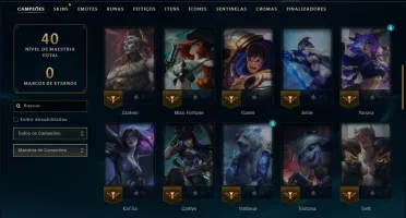 Prata 2 com 50 Champs e 5 Skins +1 Prestigio