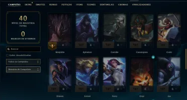 Prata 2 com 50 Champs e 5 Skins +1 Prestigio