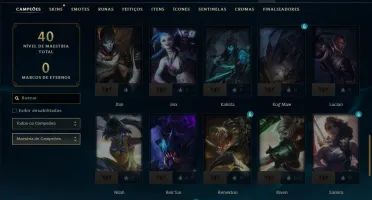 Prata 2 com 50 Champs e 5 Skins +1 Prestigio