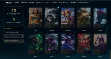 Prata 2 com 50 Champs e 5 Skins +1 Prestigio