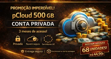 ☁️pCloud 500 GB–Conta Privada–Garantia 30Dias–Trimestral⚡📫
