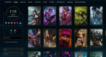 Unranked com 150 Champs e 118 Skins ( MONO SUP )