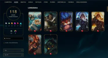 Unranked com 150 Champs e 118 Skins ( MONO SUP )