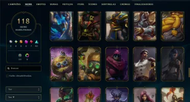 Unranked com 150 Champs e 118 Skins ( MONO SUP )