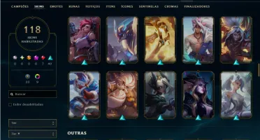 Unranked com 150 Champs e 118 Skins ( MONO SUP )
