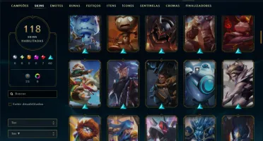 Unranked com 150 Champs e 118 Skins ( MONO SUP )