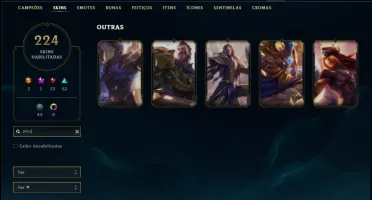 Conta platina 2 com TODOS os champs e 224 skins