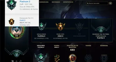 Conta platina 2 com TODOS os champs e 224 skins