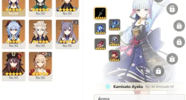 CONTA GENSHIN AR58 GANYU c ARCO DE AMOS + LANÇA DE JADE 10⭐