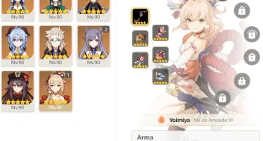 CONTA GENSHIN AR58 GANYU c ARCO DE AMOS + LANÇA DE JADE 10⭐